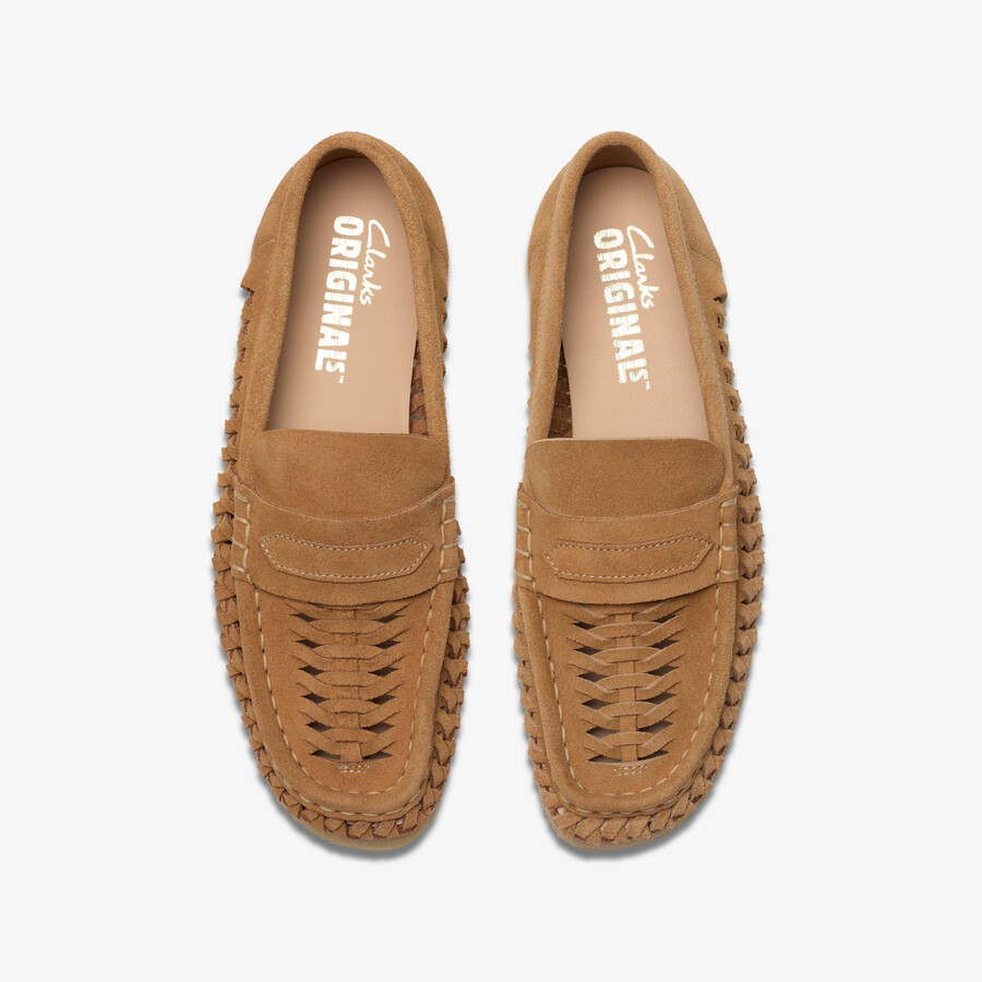 wallabee ローファー ウィーブ - タン スエード